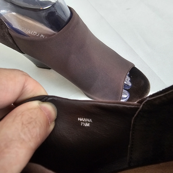 Donald J Pliner Shoe Hanna Open Toe Wedge Ankle Bootie Zip 3.5" Heel Size 7.5M - Picture 11 of 11